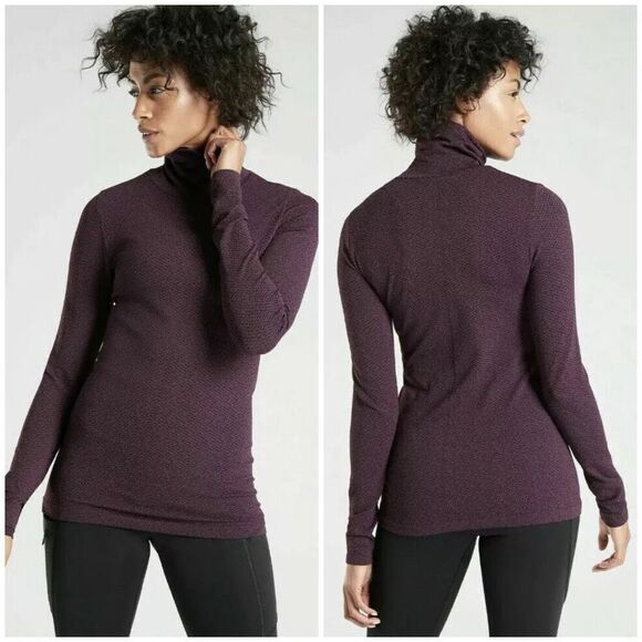Athleta Flurry Peak Turtleneck Shirt Womens Size XS - Picture 1 of 6